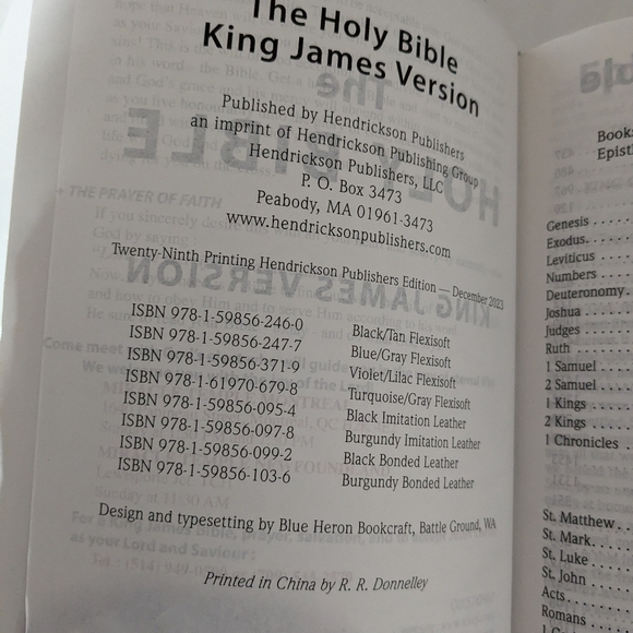 KJV Personal Size Giant Print Reference Edition Bible Hendrickson Bibles - Picture 14 of 14